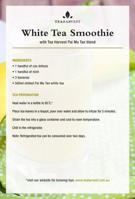 White tea smoothie recipe with Tea Harvest Pai Mu Tan (433x640)